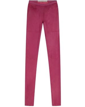 Rick Owens Leggins Con Efecto De Cuero - Rojo