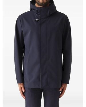 Fay Lobster Claw Hooded Jacket - Blue