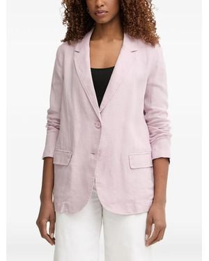 Benetton Notch-Lapel Single-Breasted Blazer - Pink