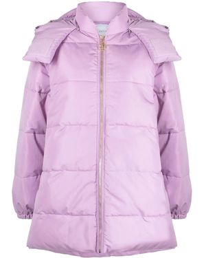 Patou Detachable Sleeves Puffer Jacket - Purple