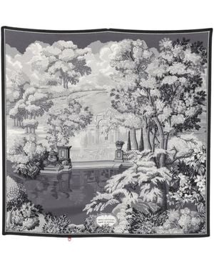 Inoui Edition Pañuelo Con Paisaje Estampado - Gris