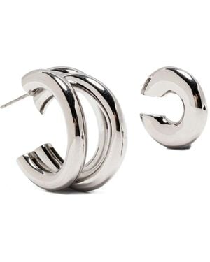 Rabanne Layered-Design Earrings And Cuff Set - White