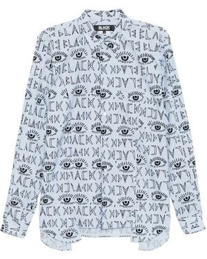 COMME DES GARÇON BLACK Cut Collar Shirt - Blue