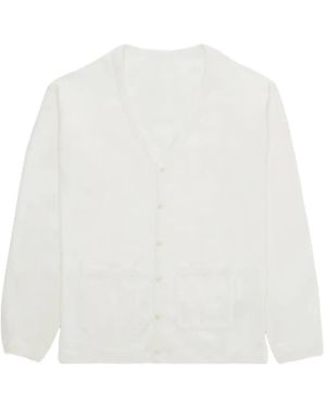 Fortela Front-Pocket Cardigan - White