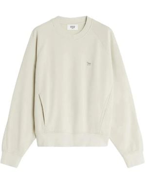 Maison Kitsuné Pull À Patch Logo - Blanc