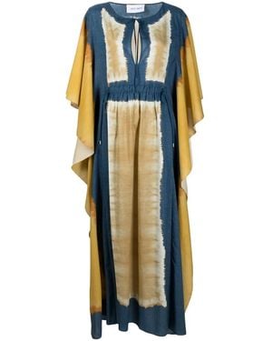 Alberta Ferretti Caftán con estampado abstracto - Azul
