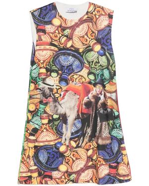 The Artistylist Graphic-Print A-Line Dress - White