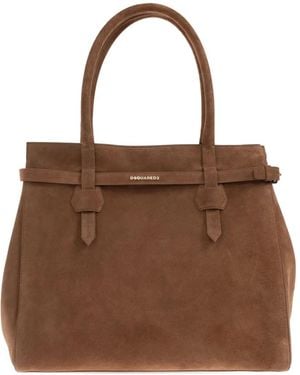 DSquared² スエードハンドバッグ M - ブラウン
