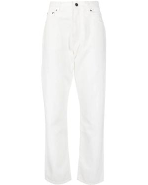 Loulou de Saison Vaqueros Rectos Wular De Talle Alto - Blanco