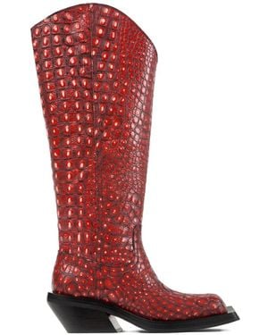 CAMPERLAB Botas Quetal Con Puntera Cuadrada - Rojo