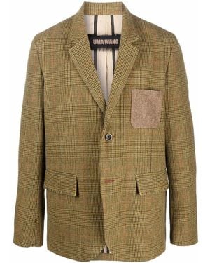 Uma Wang Blazer a cuadros - Amarillo