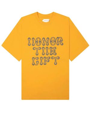 Honor The Gift B-Summer Logo-Embroidered T-Shirt - Yellow