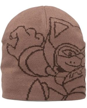 RIPNDIP Rokkunerm Beanie Mit Grafischem Print - Braun