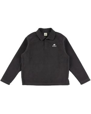 New Balance Polar Fleece Polo Shirt - Black