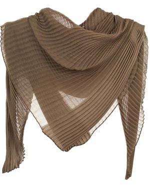 Giorgio Armani Pleated Scarf - Brown