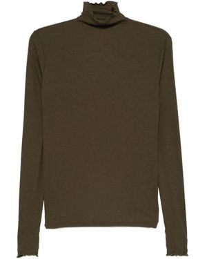 Filippa K Gerüschtes Oberteil Mit Stehkragen - Grün