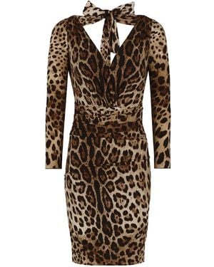 Dolce & Gabbana Leopard-Print Dress - Natural
