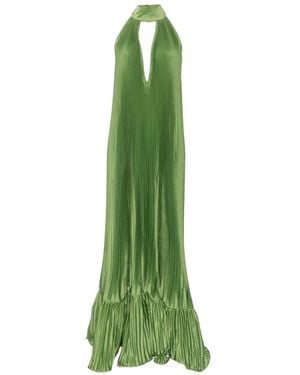 L'idée Libertie Pleated Maxi Dress - Green