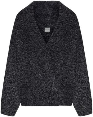 TOTEME Double-Breasted Shawl-Collar Cardigan - Black