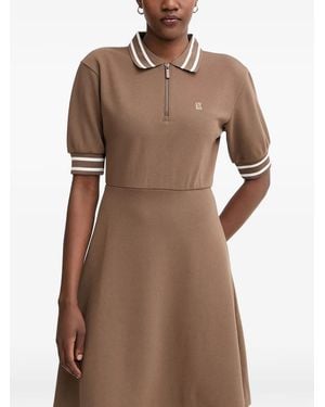 ARMANI EXCHANGE Midikleid Mit Logo-Stickerei - Braun