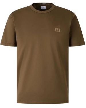 C.P. Company Logo-Patch Crew-Neck T-Shirt - Green