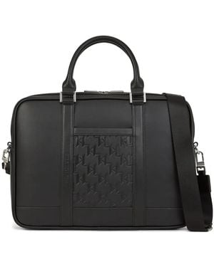 Karl Lagerfeld K/Traveller Aktetas Met Reliëf - Zwart