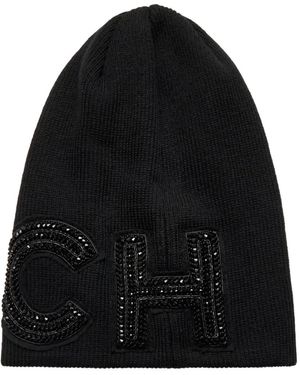 John Richmond Embellished Beanie Hat - Black