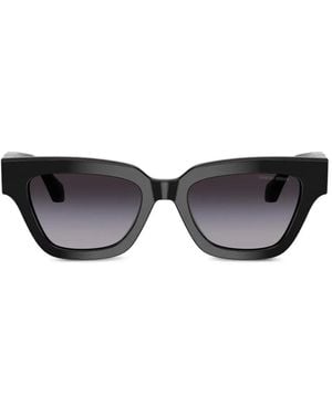 Giorgio Armani Geometric-Frame Logo-Detail Sunglasses - Grey