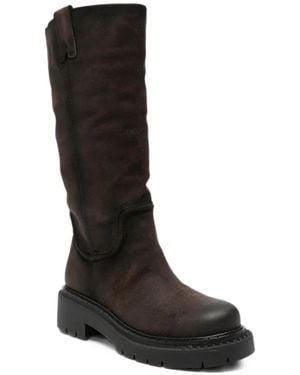 Ash Detroit Suede Chunky-Sole Boots - Black