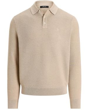 Ralph Lauren Long-Sleeve Polo Shirt - Natural