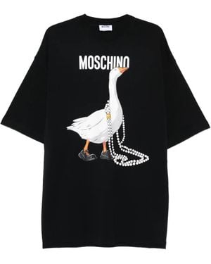 Moschino Robe Courte À Imprimé Graphique - Noir