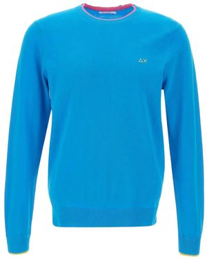 Sun 68 Katoenen Sweater - Blauw