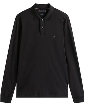 Tommy Hilfiger Long-Sleeve Polo Shirt - Black