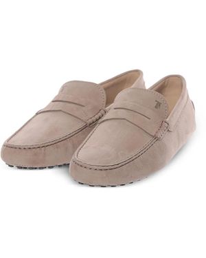 Tod's Gommino Leather Loafers - Grau