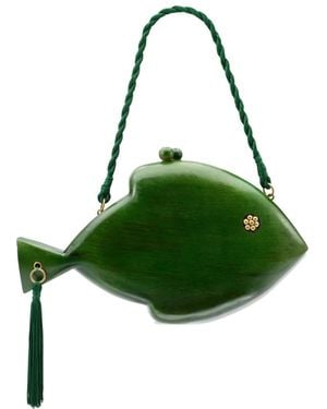 Simon Miller Fish-Shape Clutch Bag - Green