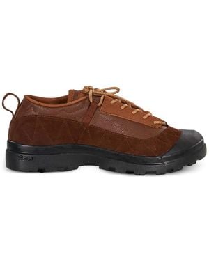 RANRA Kalt Paneled Leather Low-Top Sneakers - Brown