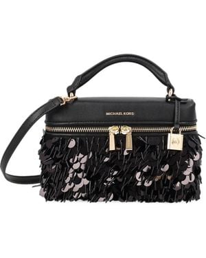 MICHAEL Michael Kors Jana Extra-Small Paillette Embellished Crossbody Bag - Black