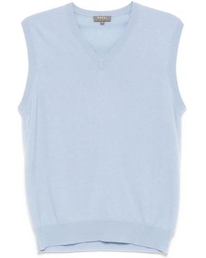 N.Peal Cashmere Westminster Slipover Vest - Blue