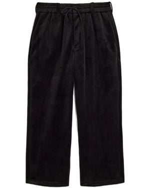 Y-3 Velvet Drawstring Trousers - Black