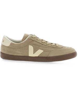Veja Panenka Suede Logo-Patch Sneakers - Natural