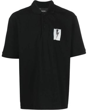 Neil Barrett Polo Con Parche Del Logo - Negro