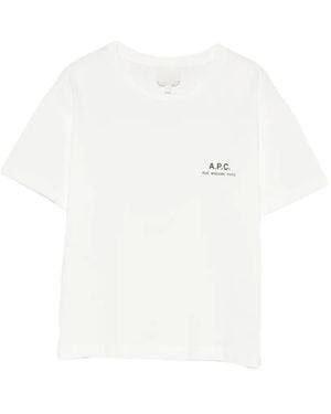 A.P.C. Camiseta Con Logo Estampado - Blanco