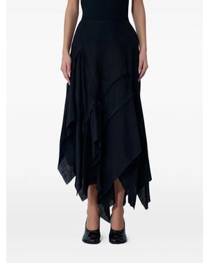 Limi Feu Falda Midi Gauzed - Azul