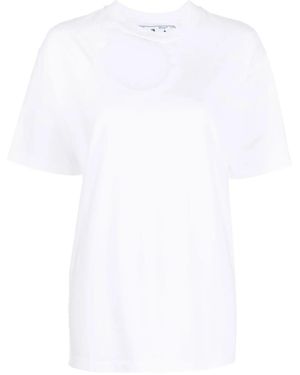 Off-White c/o Virgil Abloh Cut-Out Cotton T-Shirt - White