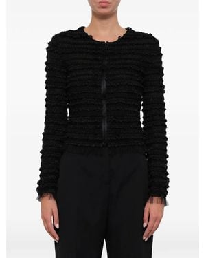 Givenchy Gerüschte Seidenjacke - Schwarz