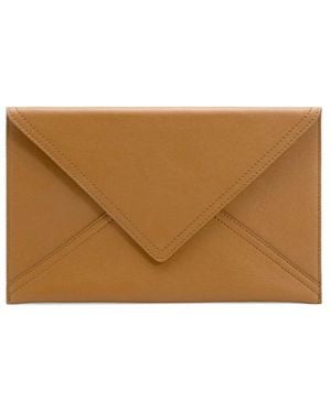 Ami Paris Etienne Envelope Leather Card Holder - Brown