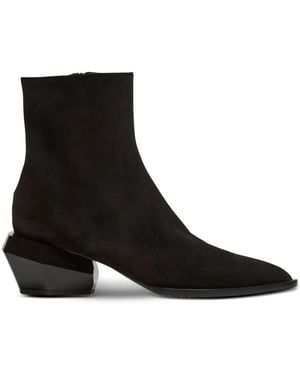 Balmain Billy Suede Ankle Boots - Black