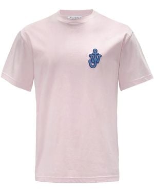 JW Anderson T-Shirt Mit Anker-Patch - Pink