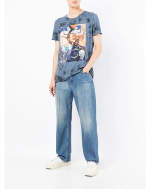 Alchemist Graphic Print Tie-Dye T-Shirt - Blue