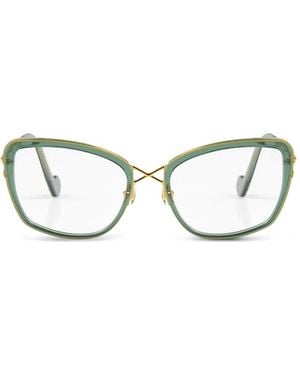 Anna Karin Karlsson Lacroix Geometric-Frame Glasses - Green